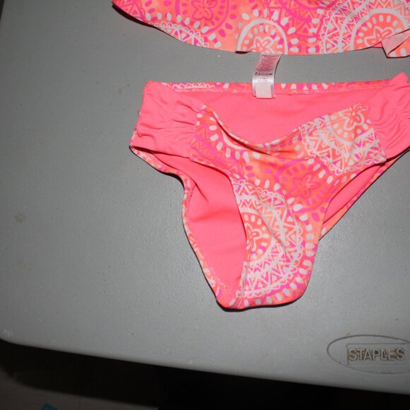 Orange 2 Pcs Justice Tankini Swimsuit Size 6 - Picture 5 of 13